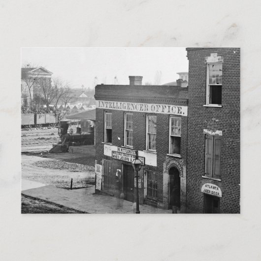 Burgeroorlog in Atlanta, 1864 Briefkaart (Voorkant)