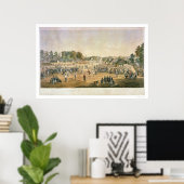 Burgeroorlog in Baseball 1863 Poster (Thuiskantoor)