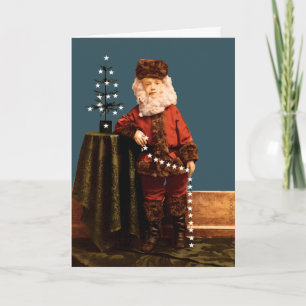 Burgeroorlog Santa Claus Feestdagen Kaart