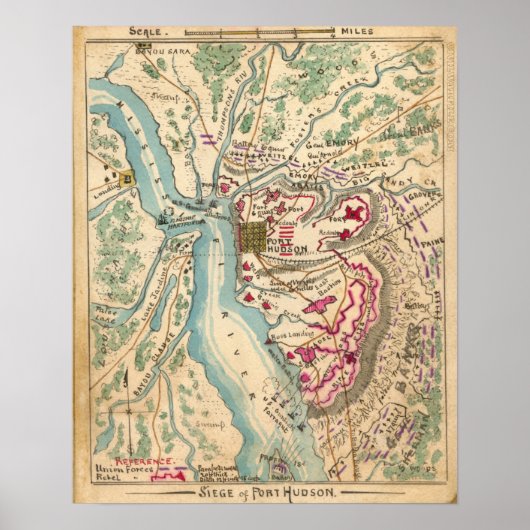 Burgeroorlog-Siege van Port Hudson Poster (Voorkant)
