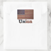 Burgeroorlog Unie 🦅 Eer het  leger Ovale Sticker (Tas)