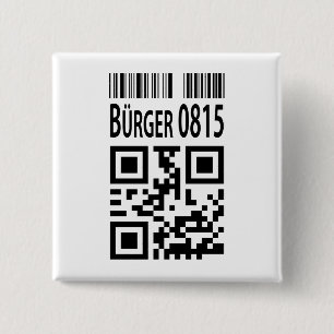burgers 0815 vierkante button 5,1 cm