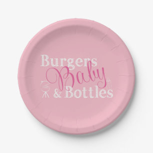 Burgers Baby flessen Babyq BBQ Baby Girl Roze Papieren Bordje