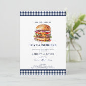 Burgers| BBQ | Koppel Bruisfeest Kaart (Staand voorkant)