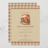 Burgers| BBQ | Koppel Shower Kaart (Voorkant / Achterkant)