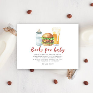 Burgers, Beer en Baby's - Boeken voor baby Informatiekaartje