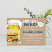 Burgers, biertjes en luiers ook: een babyshower vo kaart (Staand voorkant)