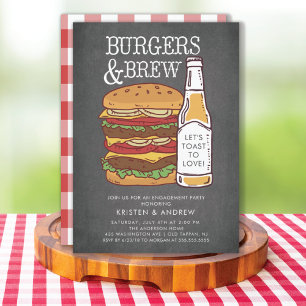 Burgers & Brew Barbecue Verloving Kaart
