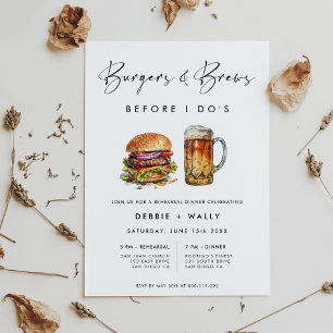 Burgers & Brews voor het repetitiediner van I Do Kaart