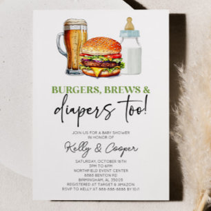 Burgers brouwt en luiers ook! Baby Shower Kaart