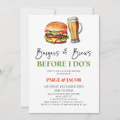 Burgers & brouwt voordat ik doe's koppels douche kaart (Voorkant)