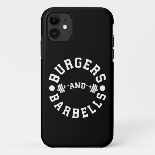 Burgers en Barbells - Funny Workout Motivatie iPhone 11 Hoesje