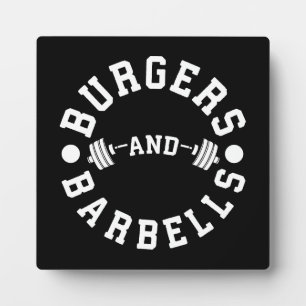 Burgers en Barbells - Funny Workout Motivatie Fotoplaat