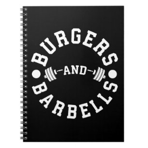 Burgers en Barbells - Funny Workout Motivatie Notitieboek