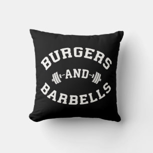 Burgers en Barbells - Lifting Workout Motivatie Kussen