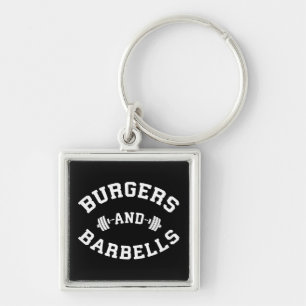 Burgers en Barbells - Lifting Workout Motivatie Sleutelhanger