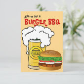 Burgers et bière été Fun Party Invitation (Debout devant)