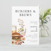 Burgers et brasse Couples Douche Invitation (Debout devant)