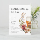 Burgers et brasse Couples Douche Invitation (Debout devant)