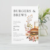 Burgers et brasse Couples Douche Invitation (Debout devant)