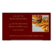 Burgers et carte de visite de barbecue (devant)