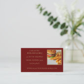 Burgers et carte de visite de barbecue (Debout devant)