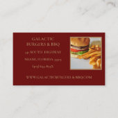 Burgers et carte de visite de barbecue (Devant)