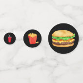 Burgers et Fries confettis de fête mignonne (Derrière)