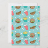 Burgers Hot Dogs et Fries Invitation (Dos)