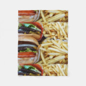 Burgers in Fries Fleece Deken (Voorkant)