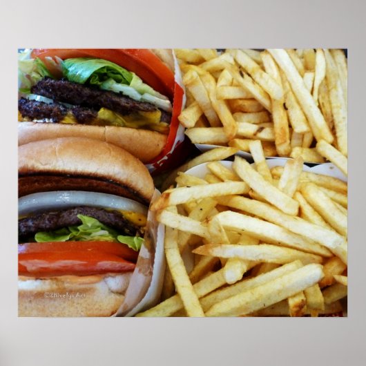Burgers in Fries Poster (Voorkant)