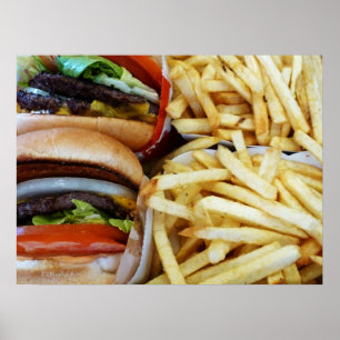 Burgers in Fries Poster
