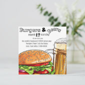 Burgers jardins et bière été | Invitation de print (Debout devant)