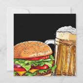 Burgers jardins et bière été | Invitation de print (Dos)