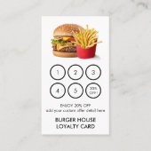 Burgers Restaurant QR Code Carte de fidélité minim (Devant)