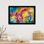 BURGERS VAN DE CARNIVAL / Venetiaanse Masquerade D Poster (Keuken)