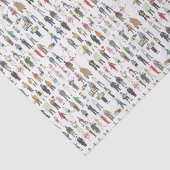 Burgers van de stad NYC New York Tissuepapier (Detail)