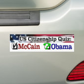 Burgerschap Quiz Bumpersticker (Op auto)