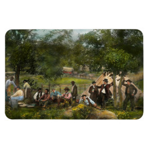 Burgersoorlog - Kamp van kapitein Huft Gettysburg Magneet