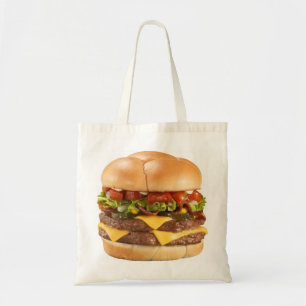 Burgertas hamburger boodschapper canvas tas