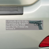 Burgerveiligheid Bumpersticker (Op auto)