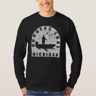 Burgess Lake Vissen Michigan T-shirt