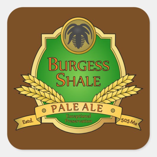 Burgess Shale Bord Ale Sticker (Voorkant)