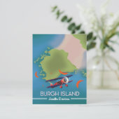 Burgh Island Devon reis kaart (Staand voorkant)