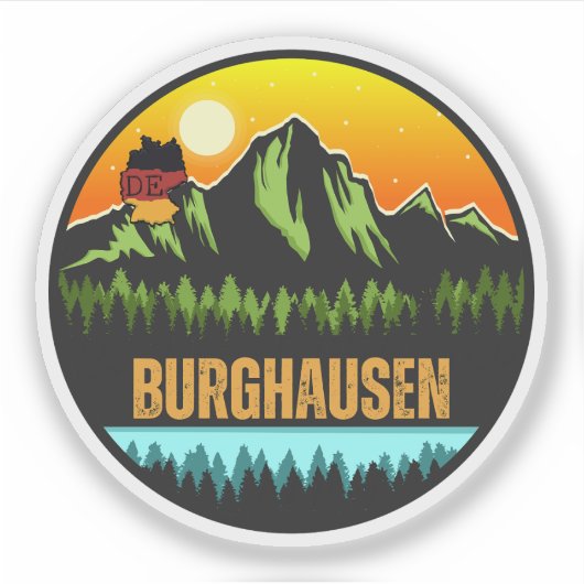 Burghausen, Duitsland Sticker (Voorkant)