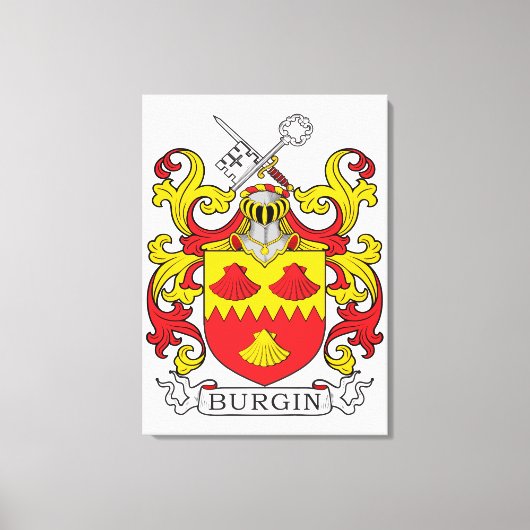 Burgin Family Crest Canvas Afdruk (Voorkant)