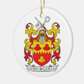 Burgin Family Crest Keramisch Ornament (Links)