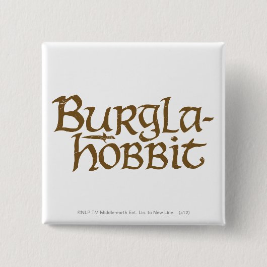 Burgla Hobbit Vierkante Button 5,1 Cm (Voorkant)