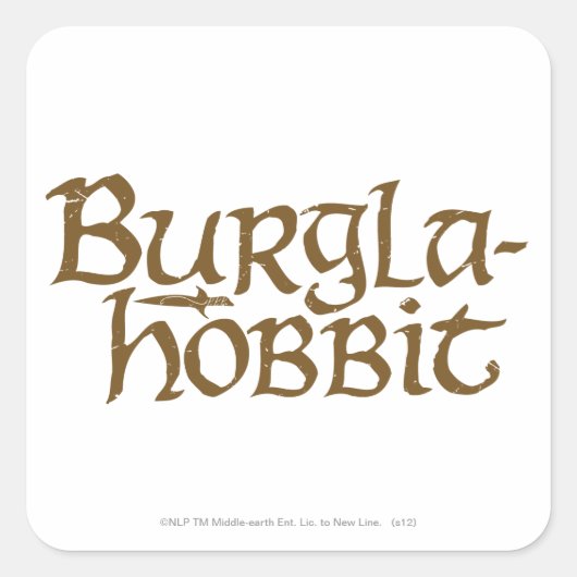 Burgla Hobbit Vierkante Sticker (Voorkant)