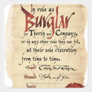 Burglar-contract Vierkante Sticker